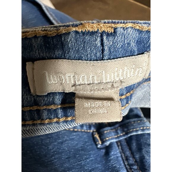 Women's Within Women's Denim Knee High Shorts Size 28W Sku 2919 - Picture 11 of 12